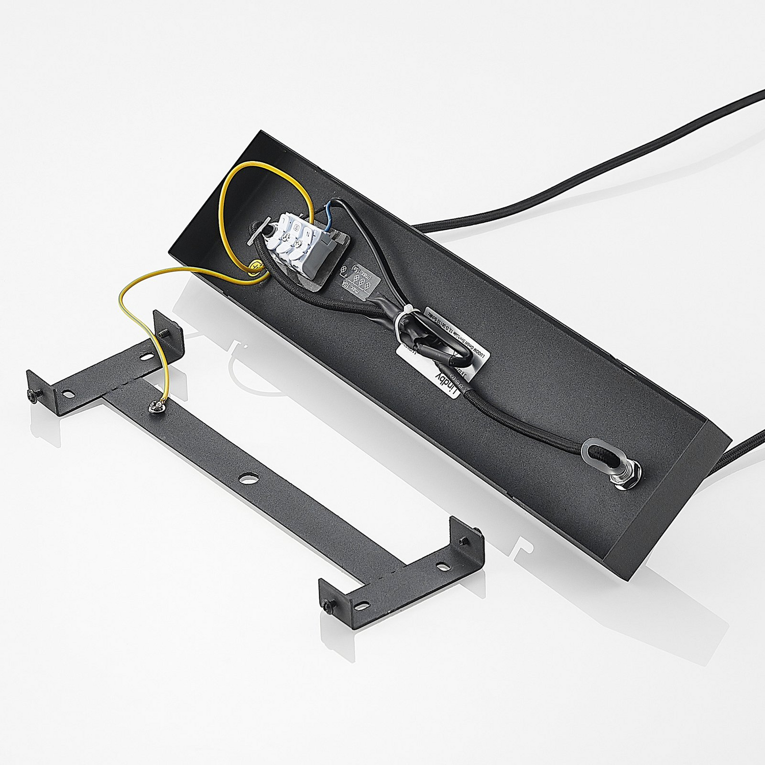 B-Ware Lindby Hängeleuchte Pendelleuchte Trebale Schwarz Holz Esstisch Lampe Holz226