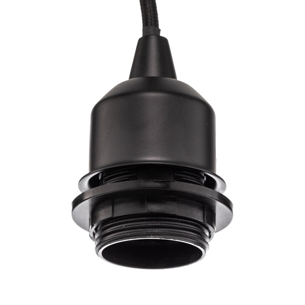 Lindby Hängeleuchte Pendelleuchte Tsomo schwarz Stoff Deckenleuchte E27 LED 40cm - 4251911765441