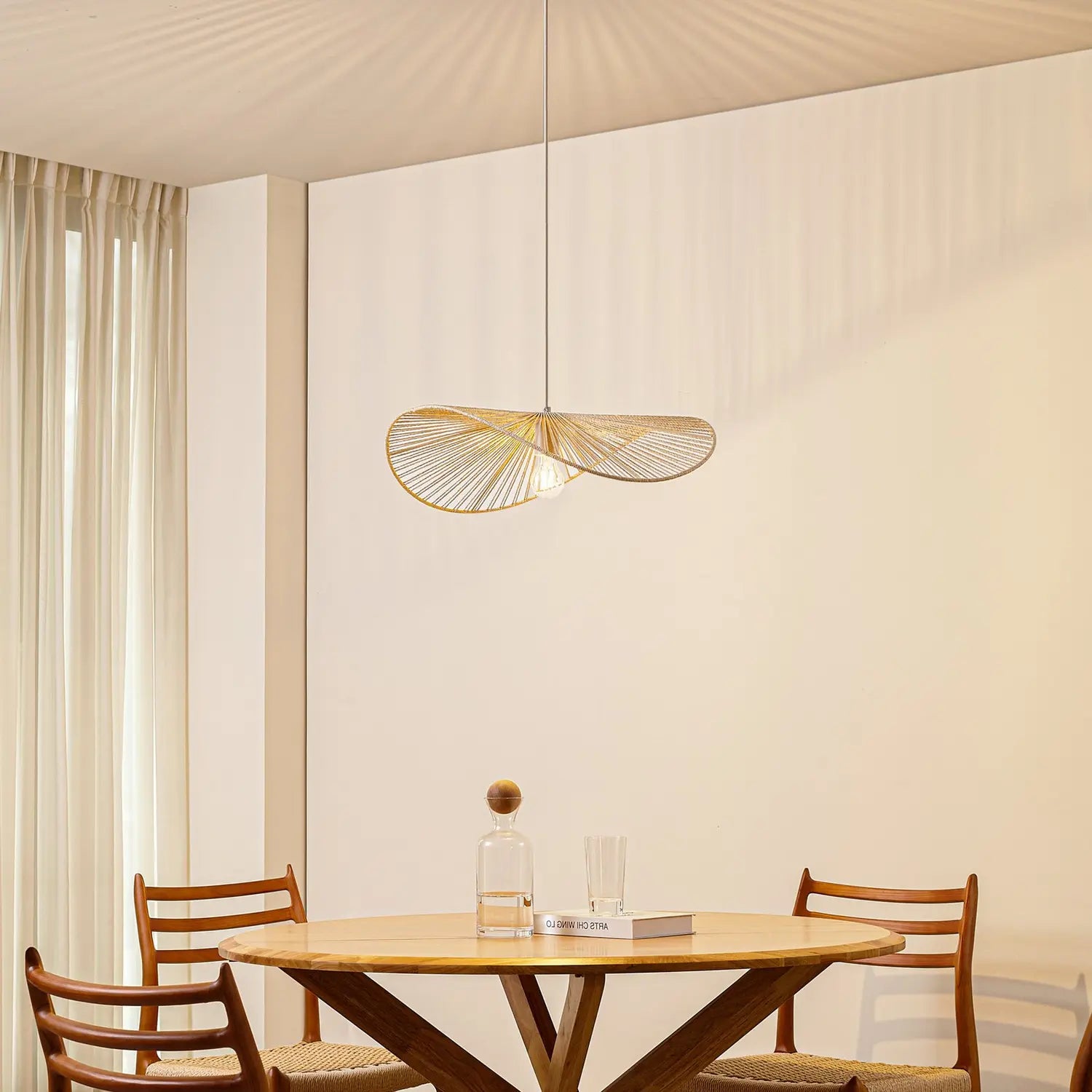 B-Ware Lindby Hängeleuchte Pendelleuchte Valdorin Beige Papier E27 Led Länge 75 Cm
