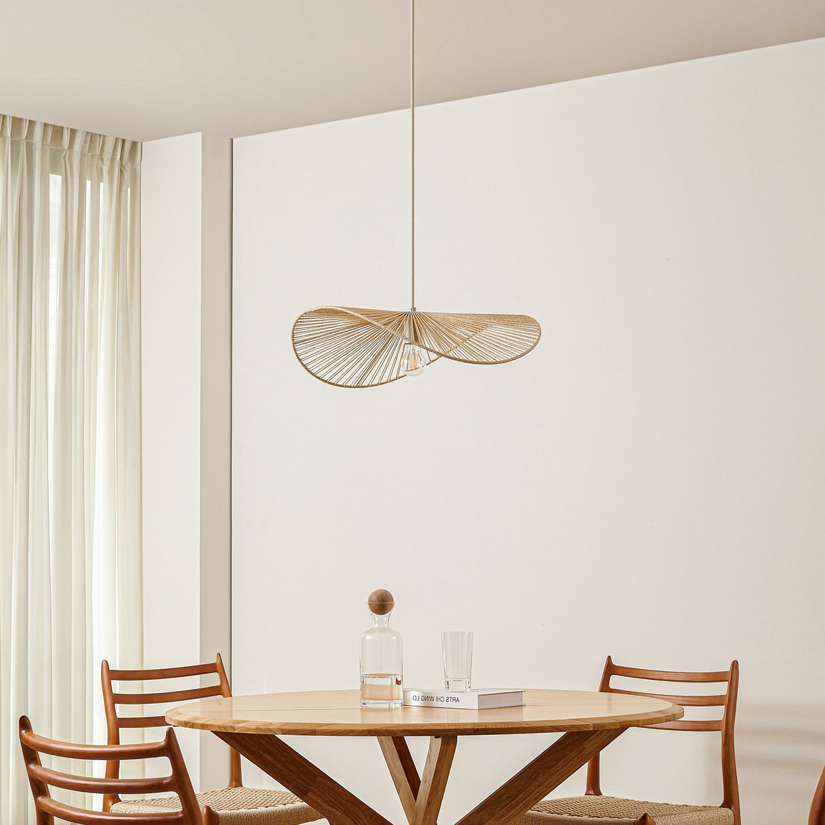 Lindby Hängeleuchte Pendelleuchte Valdorin beige Papier E27 LED Länge 75 cm - 4255830903847