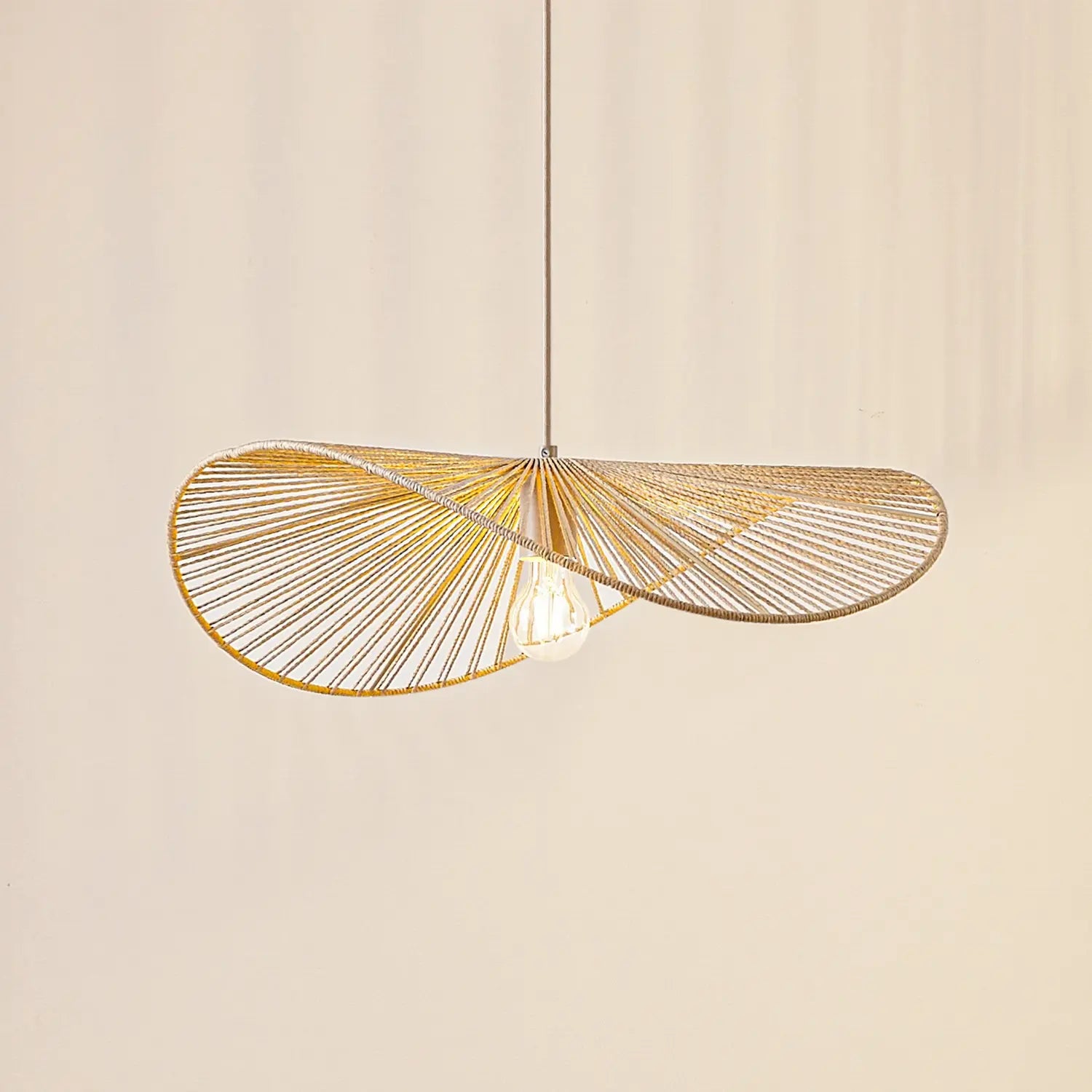 B-Ware Lindby Hängeleuchte Pendelleuchte Valdorin Beige Papier E27 Led Länge 75 Cm822 - 4255830903847