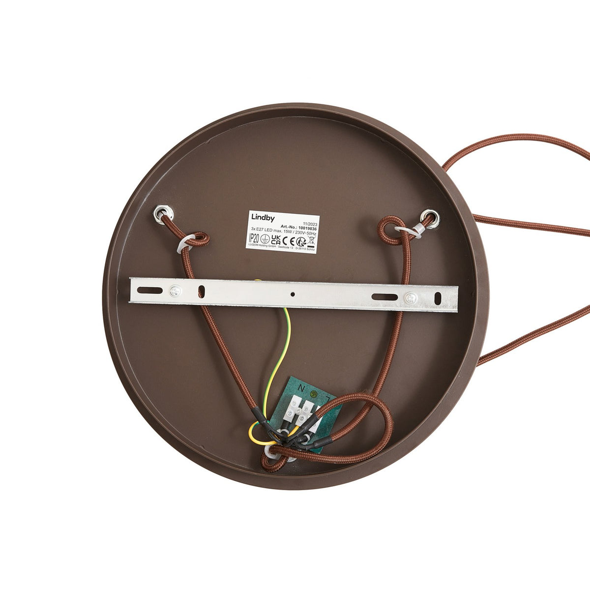 Lindby Hängeleuchte Valentina LED Pendelleuchte dimmbar rauchgrau Ø49cm - 4251911774719