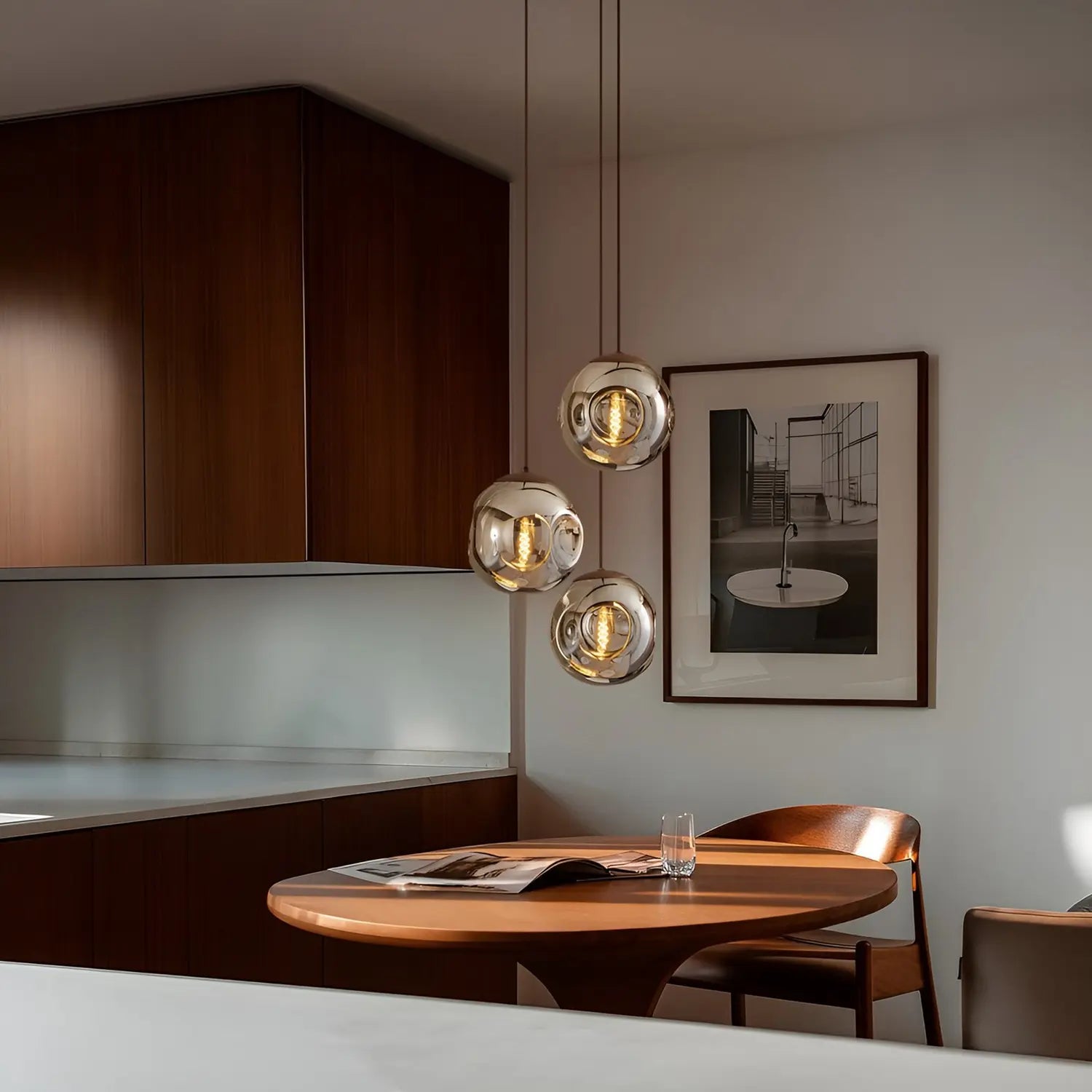 B-Ware Lindby Hängeleuchte Valentina E27 ø 49cm Rauchgrau Glas Lampe Leuchte Siehe Text - 4251911774719