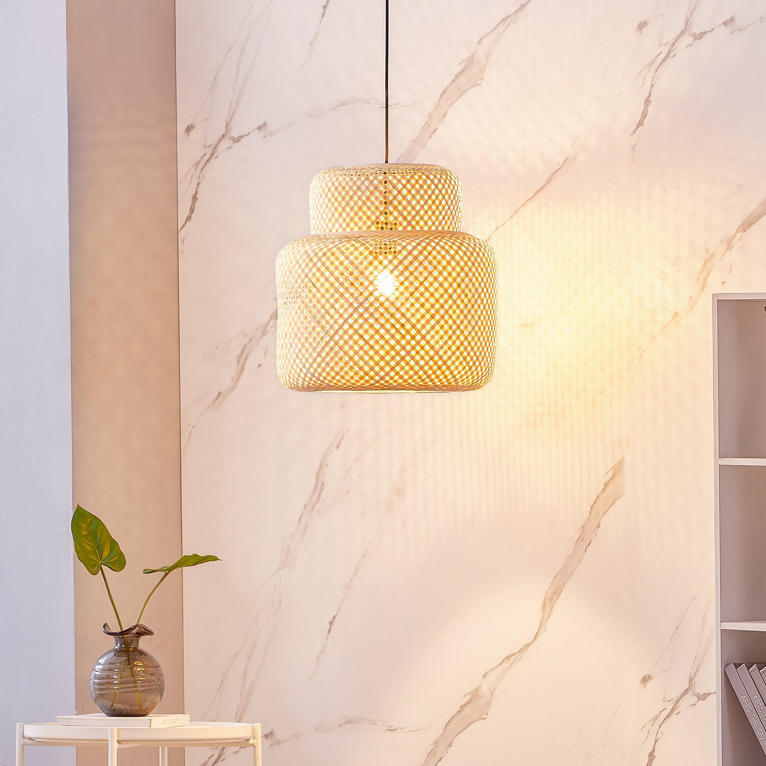 B-Ware Lindby Hängeleuchte Venora ø 40 Cm Einstufig Bambus E27 Deckenlampe Lampe Spot - 4251911764925