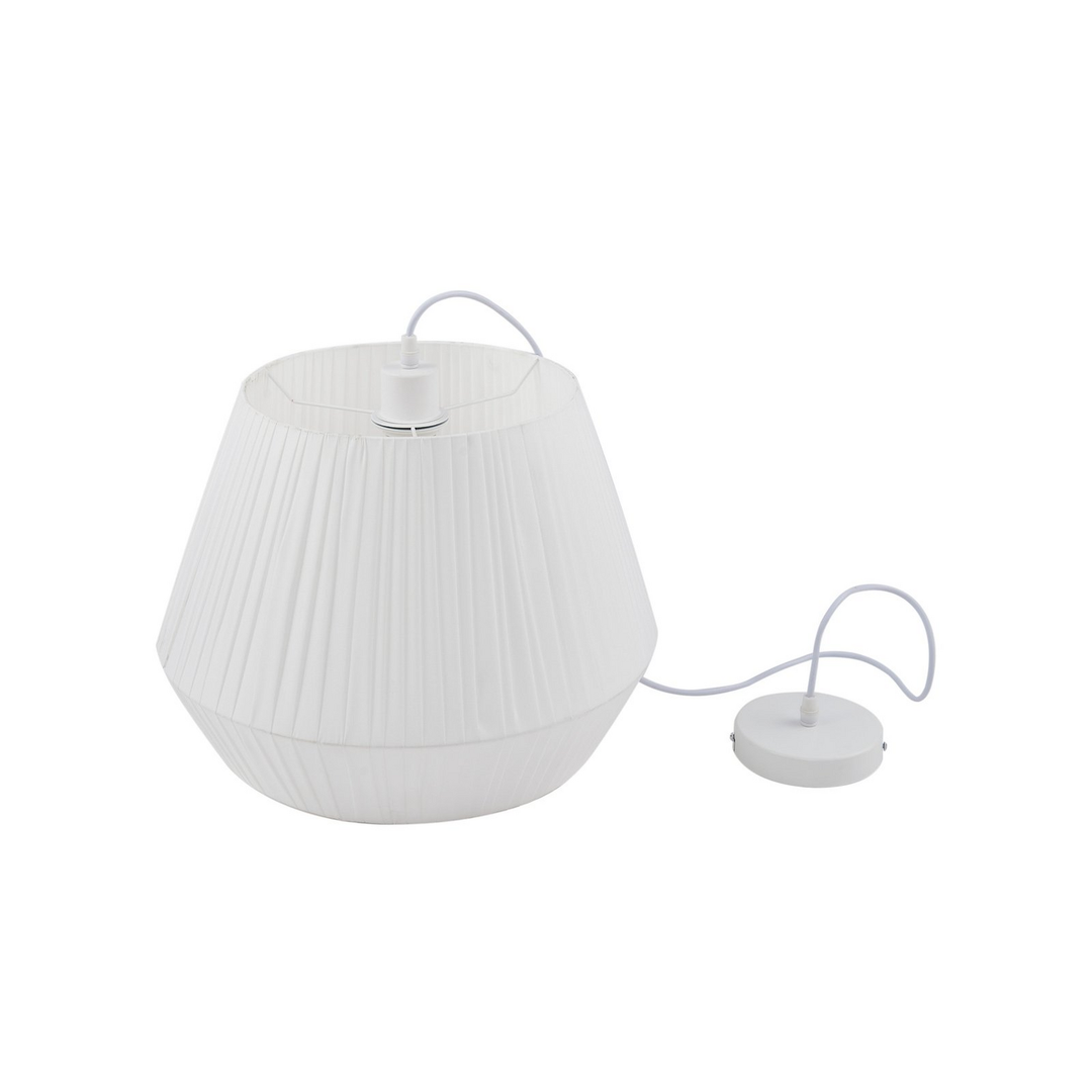 Lindby Hängeleuchte Pendelleuchte Lampe Vitore Textil Weiß 40 Cm Dimmbar E27 B-Ware