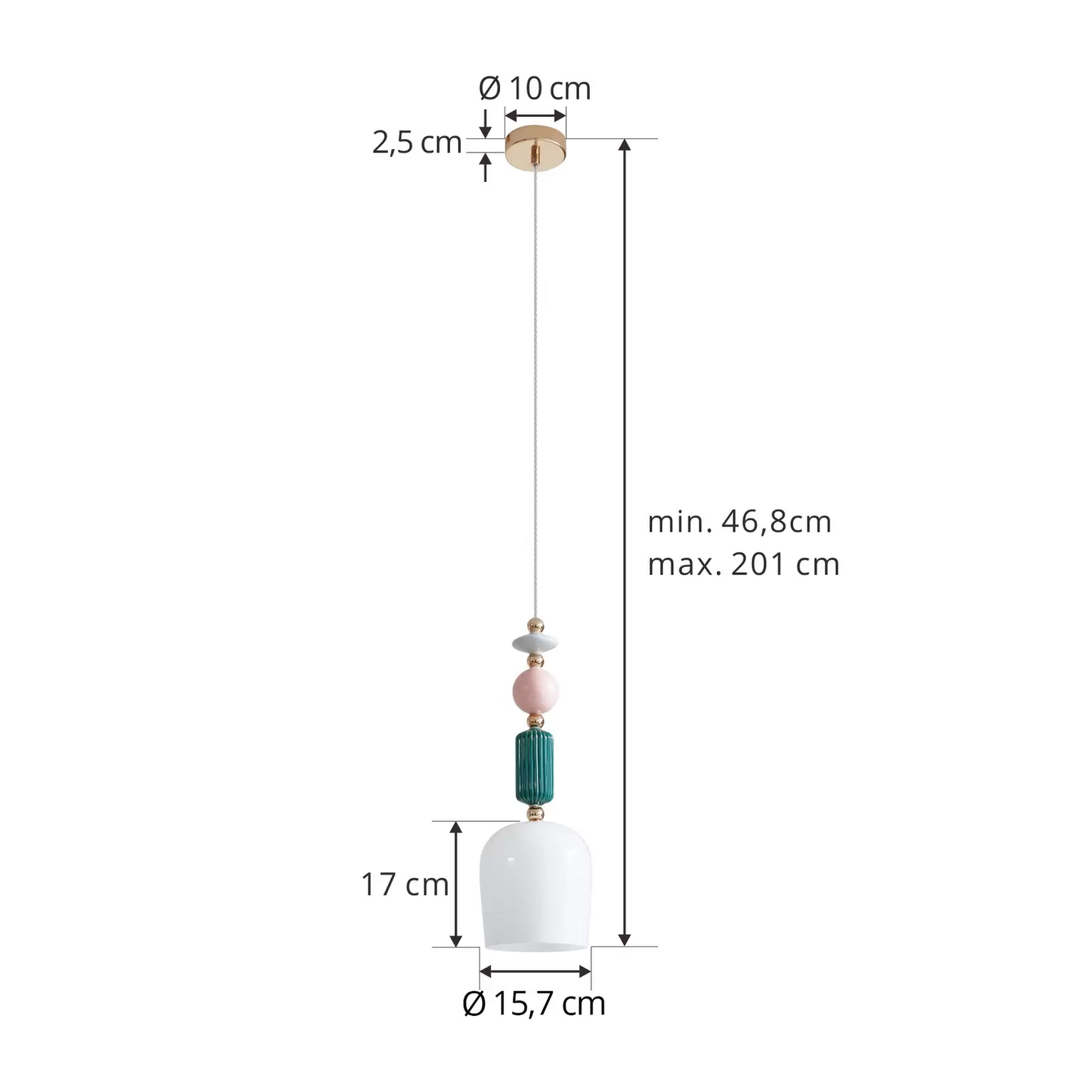 B-Ware Lindby Ysoria Hängeleuchte Hängelampe Leuchte Lampe Pendelleuchte Pendellampe - 4251911778656