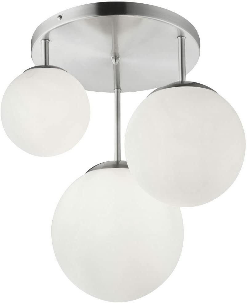 B-Ware Lindby Heleska Deckenlampe, 3 Weiße Glaskugeln Deckenlampe Lampe Leuchte  - 4251096595000