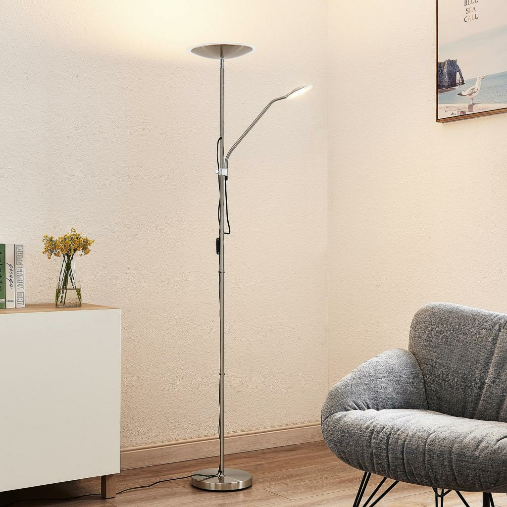 B-Ware Lindby Heliani Led Stehleuchte 2 Fl. Chrom Stehlampe Standleuchte Leselampe A+ - 4251096587142