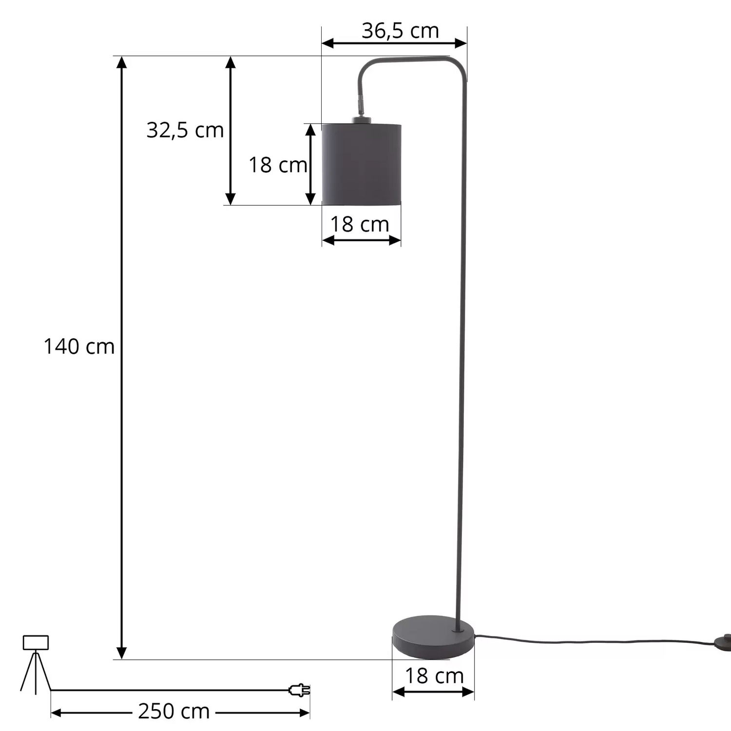 B-Ware Lindby Hinay Stehleuchte Standleuchte Stehlampe Leseleuchte Leselampe E27 Led - 10017720