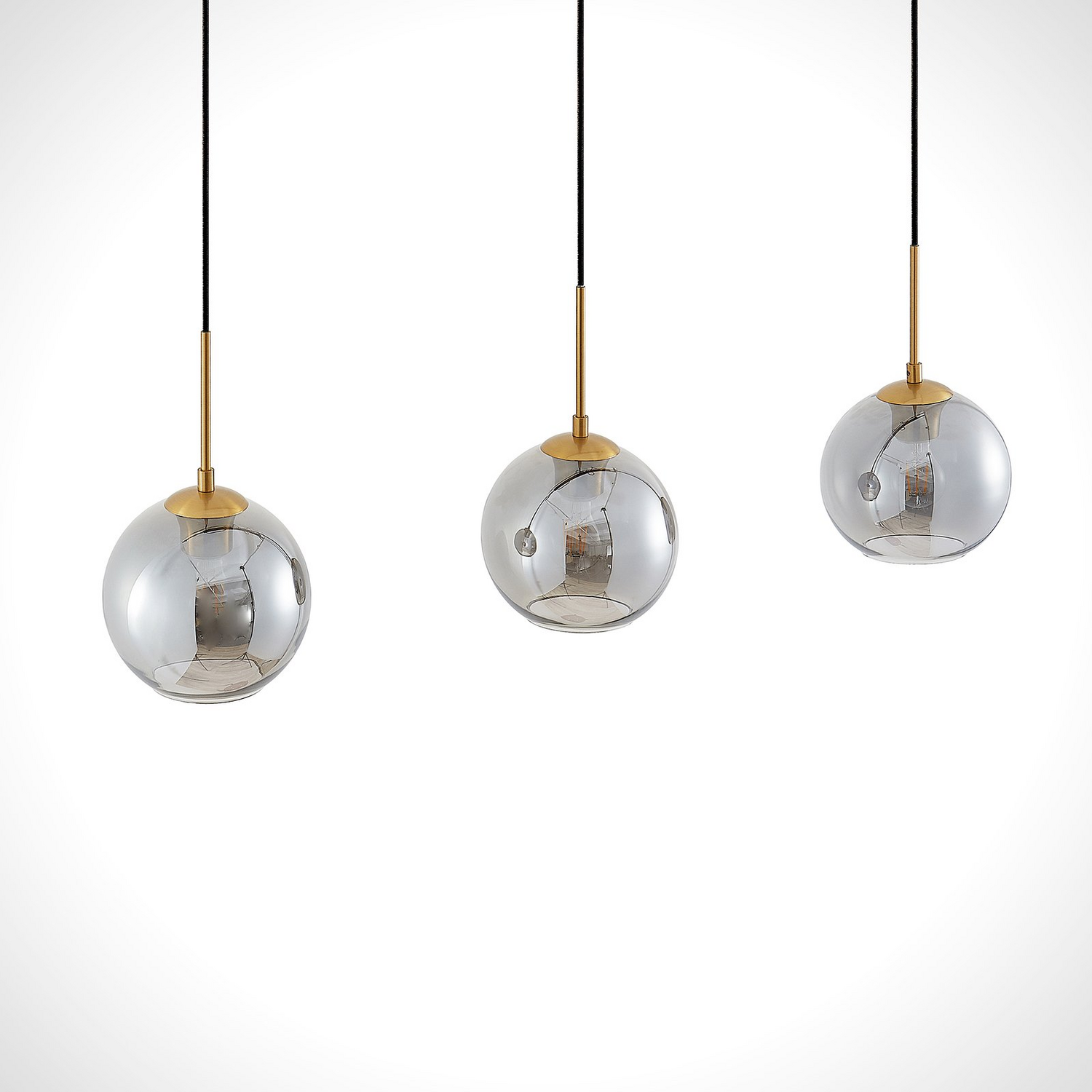 B-Ware Lindby Hiwana Hängeleuchte Deckenlampe Pendelleuchte Lampe Leuchte E27 Rauchglas