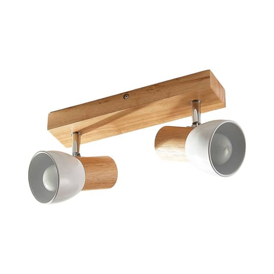 B-Ware Lindby Holz Deckenlampe Thorin Zweiflammig Deckenlampe Deko Küchenleuchte E14 - 12753289607241