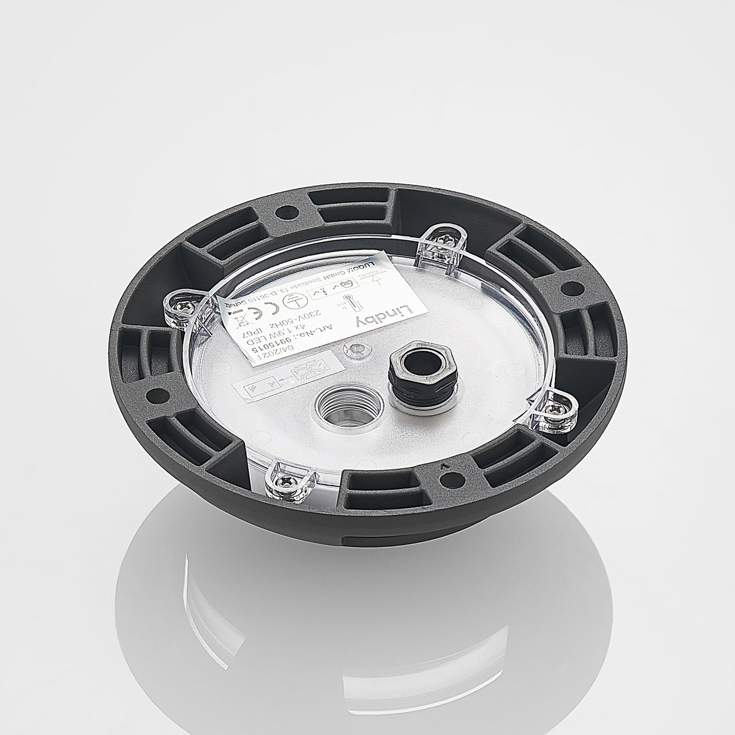 B-Ware Lindby Bodenstrahler Wegeleuchte Led Leuchte Dunkelgrau Aluminium Kunststoff Hub