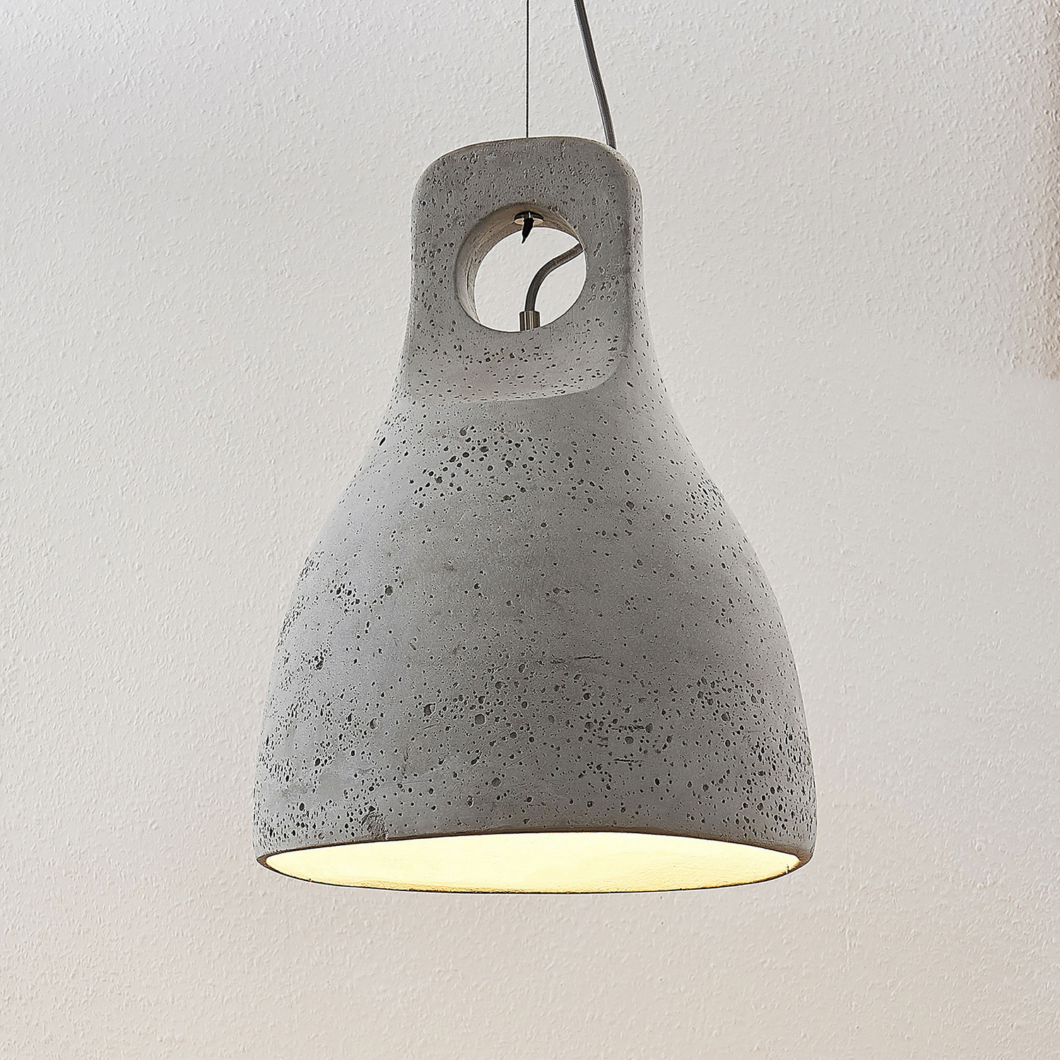 B-Ware Lindby Ibu Hängeleuchte Schirm Aus Beton 1 Fl. Hängeleuchte Pendelleuchte Lampe  - 4251096571783