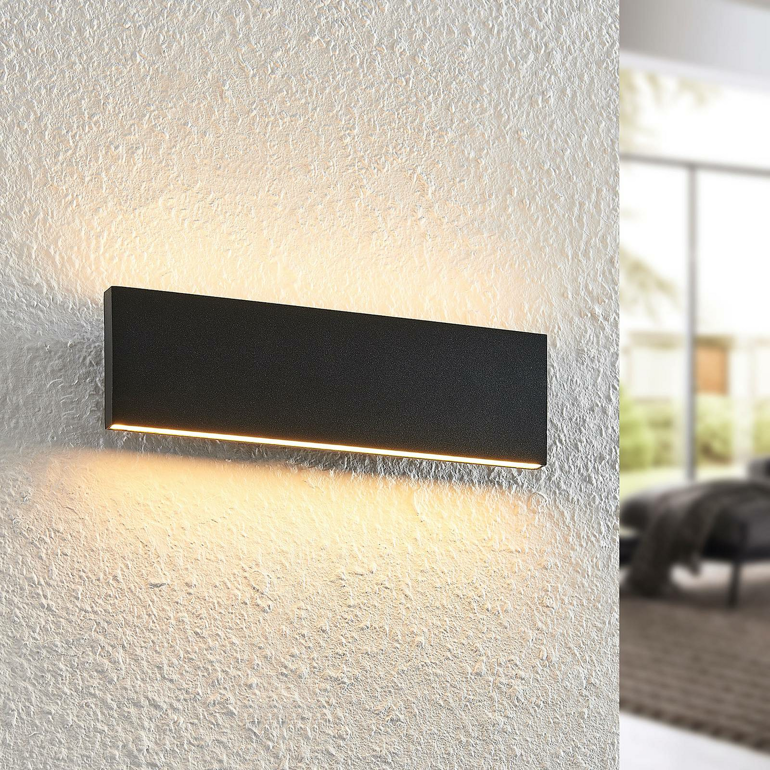 Lindby Ignazia Led Wandleuchte Wandlampe Lampe Leuchte Strahler 28 Cm Schwarz B-Ware