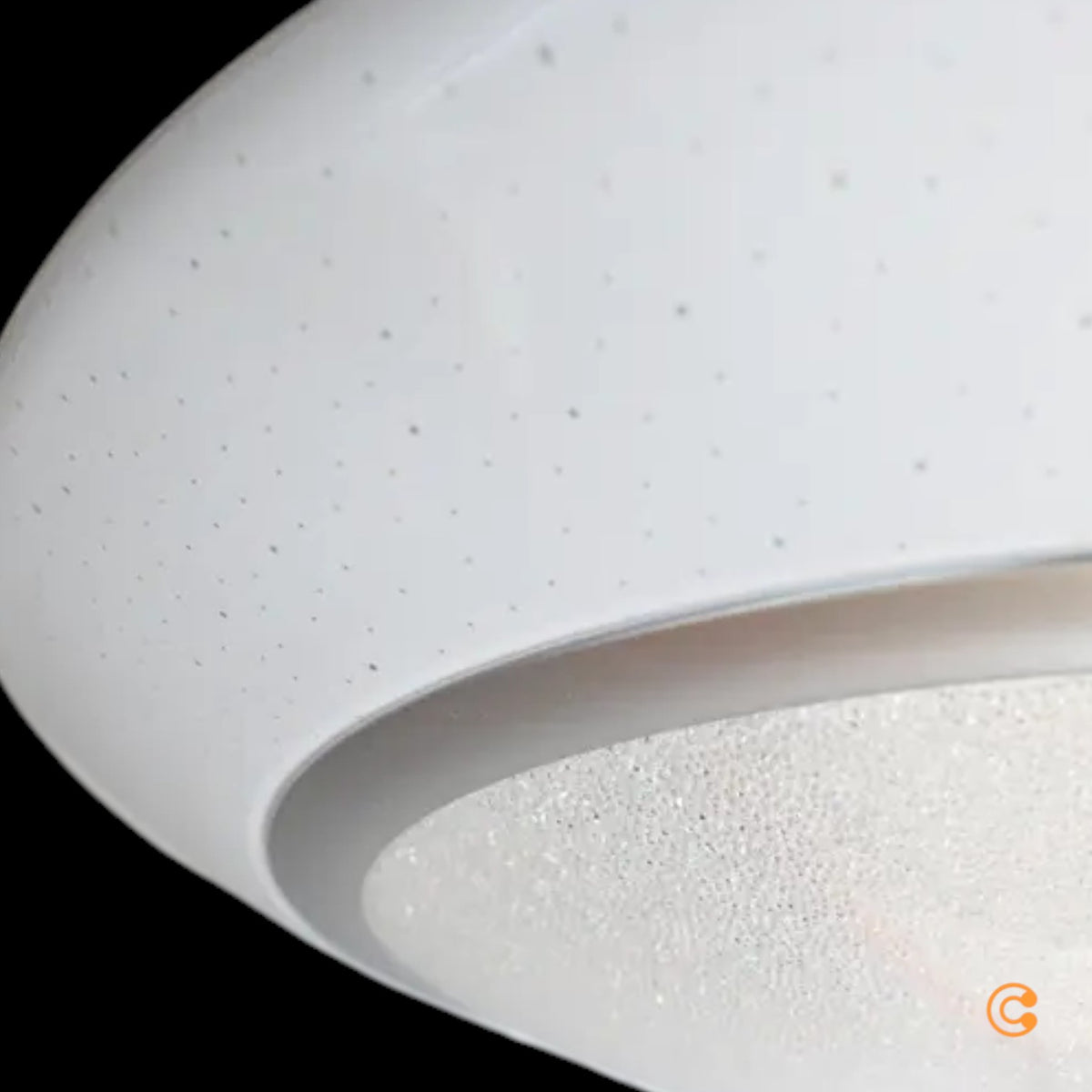 Lindby Deckenleuchte LED Leuchte Ilektra Weiß Glitzer Fernbedienung dimmbar 50cm - 4251911762433