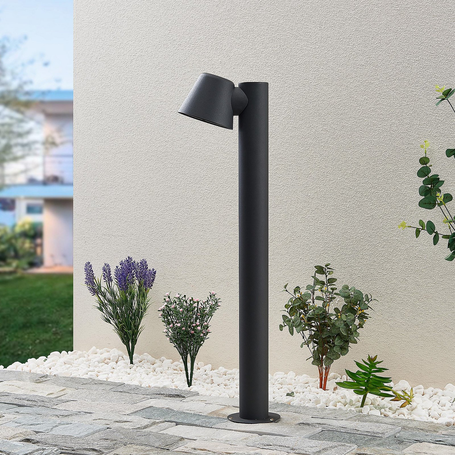 B-Ware Lindby Ileyna Pollerleuchte Wegeleuchte Gartenleuchte Lampe Gu10 Alu Dunkelg838