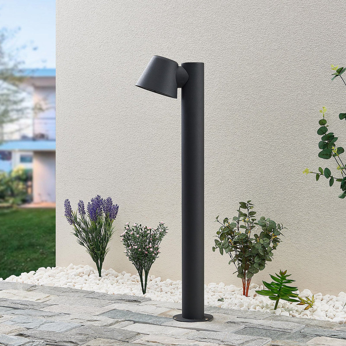 Lindby Ileyna Pollerleuchte Wegeleuchte Gartenleuchte Lampe GU10 Alu dunkelg838 - 4251096594966