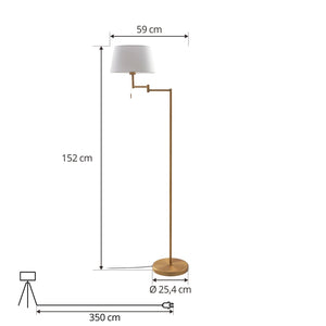 B-Ware Lindby Ismene Stehleuchte Lampe Stehlampe Arm schwenkbar Wohnzimmer Beleuchtung