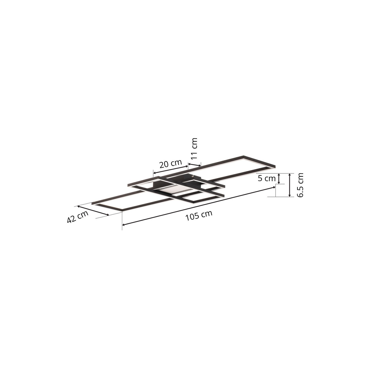 B-Ware Lindby Deckenlampe Deckenleuchte Led Ismera Schwarz Matt Aluminium Kunststoff559 - 4251911721218