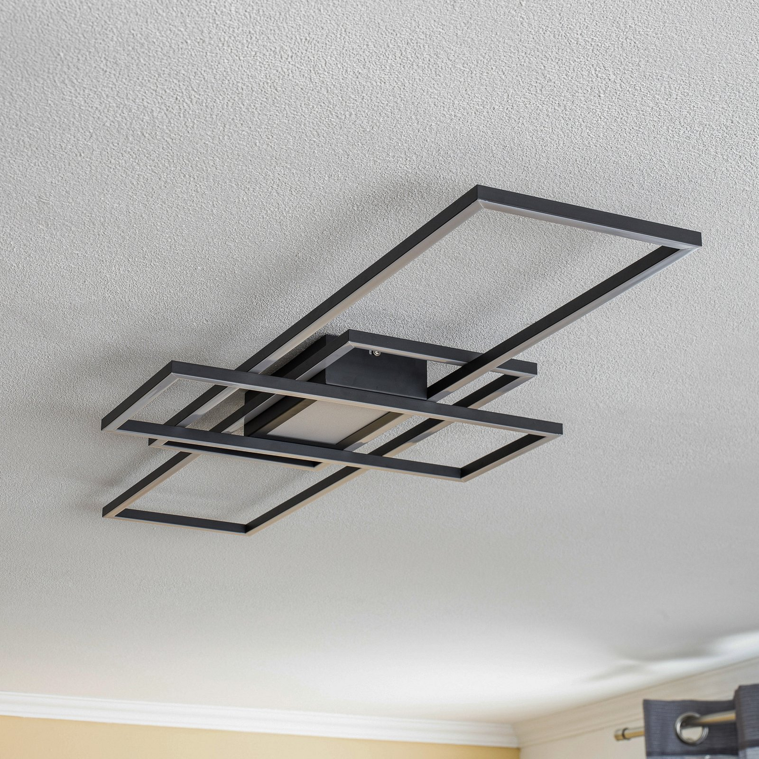 B-Ware Lindby Deckenlampe Deckenleuchte Led Ismera Schwarz Matt Aluminium Kunststoff559 - 4251911721218