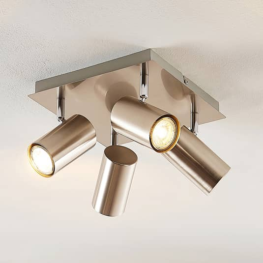 B-Ware Lindby Joffrey Deckenlampe Deckenlampe Lampe Leuchte Decke Vierflammig Nickel - 4251096572933