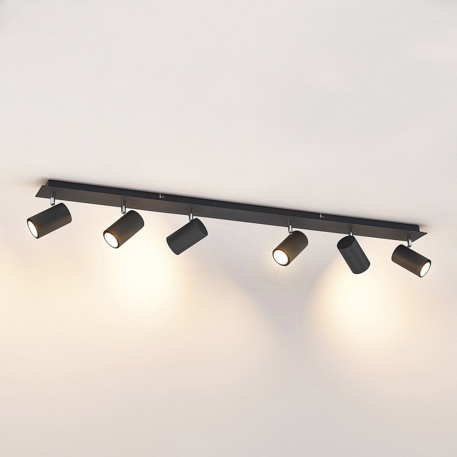 B-Ware Lindby Deckenstrahler Deckenlampe Joffrey Schwarz 6 Flammig Leuchte Gu10125