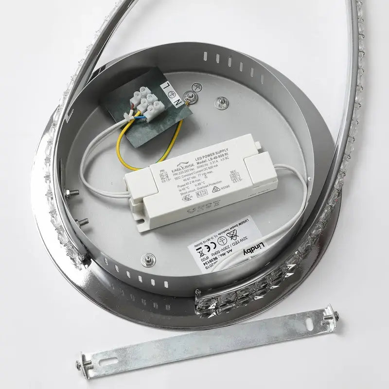 B-Ware Lindby Deckenleuchte Deckenlampe Led Joline Kristall Metall Chrom 3 Stück - 4251096564075