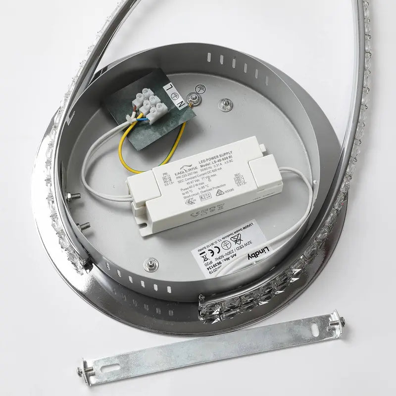 Lindby Deckenleuchte Deckenlampe LED Joline Kristall Metall chrom 3 STÜCK - 4251096564075