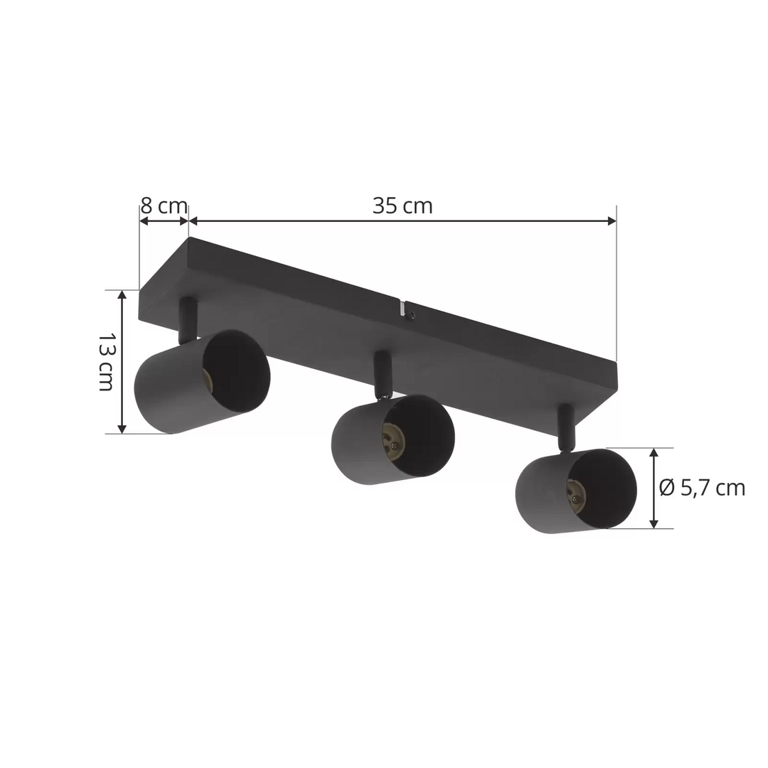 Lindby Jorell Deckenspot Breit Schwarz Deckenleuchte Leuchte Lampe Deckenlampe B-Ware - 4251911773033