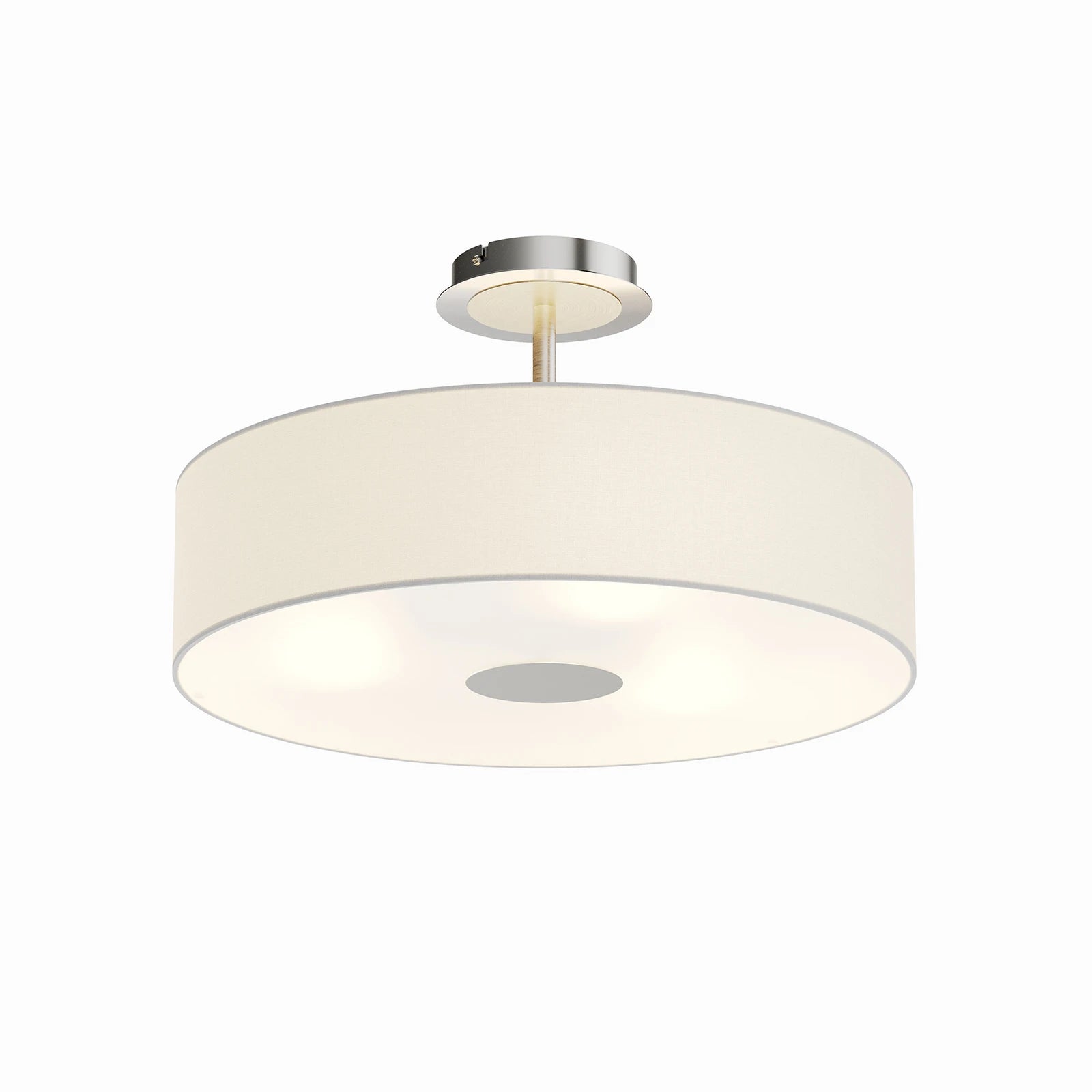 Lindby Josia Deckenleuchte Nickel/Chrom 28cm dimmbar E27 3-flammig - 12582211419152