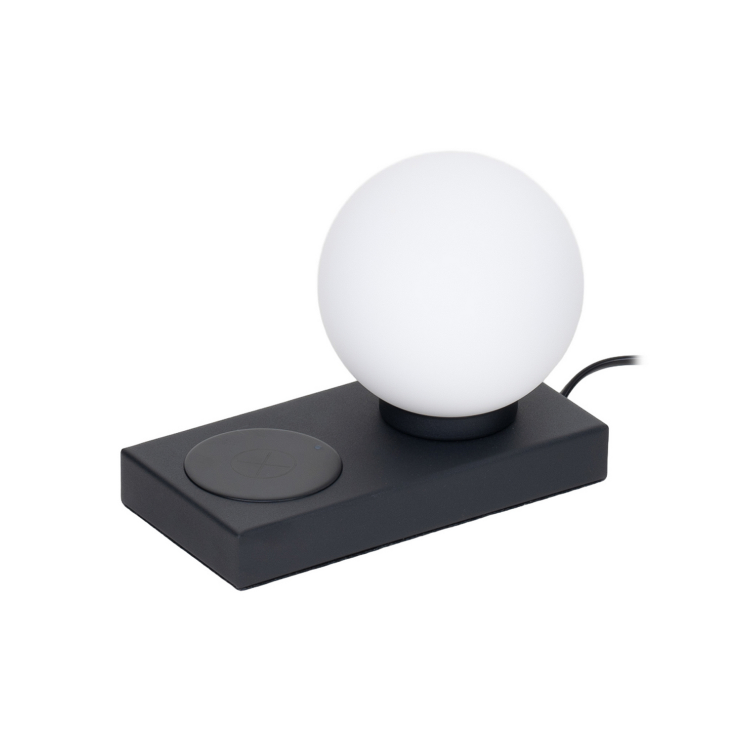 B-Ware Lindby Junis Tischleuchte Lampe Schreibtischlampe Schwarz Ladefunktion E14 Glas