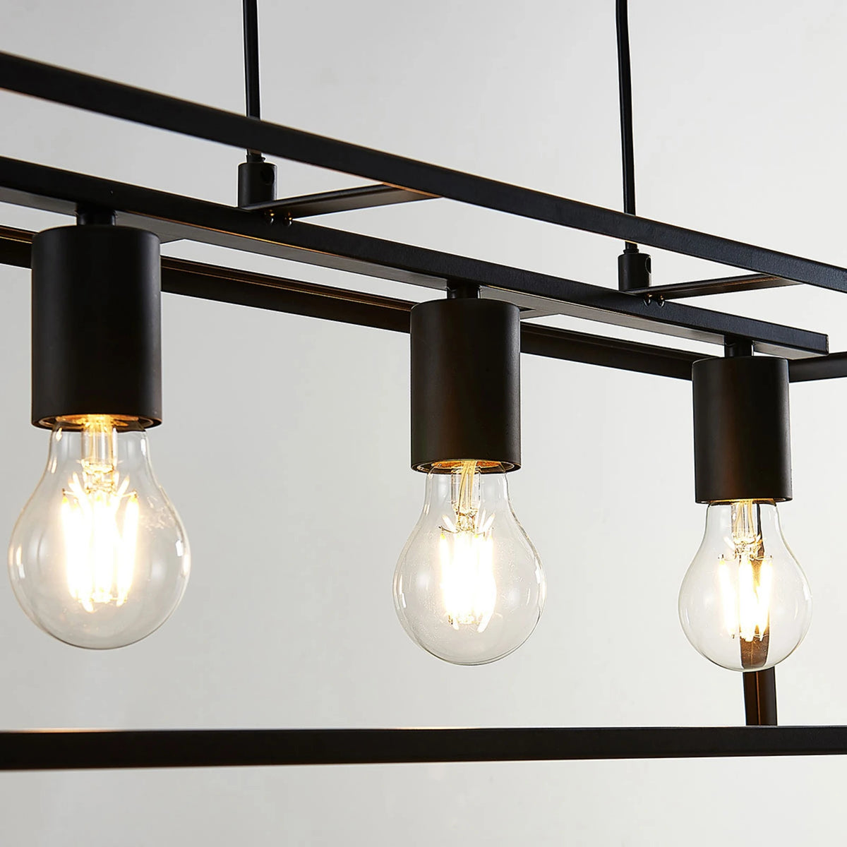 Lindby Hängeleuchte Pendelleuchte Lampe Emily schwarz Esszimmer Leuchte LED918 - 4251096553444