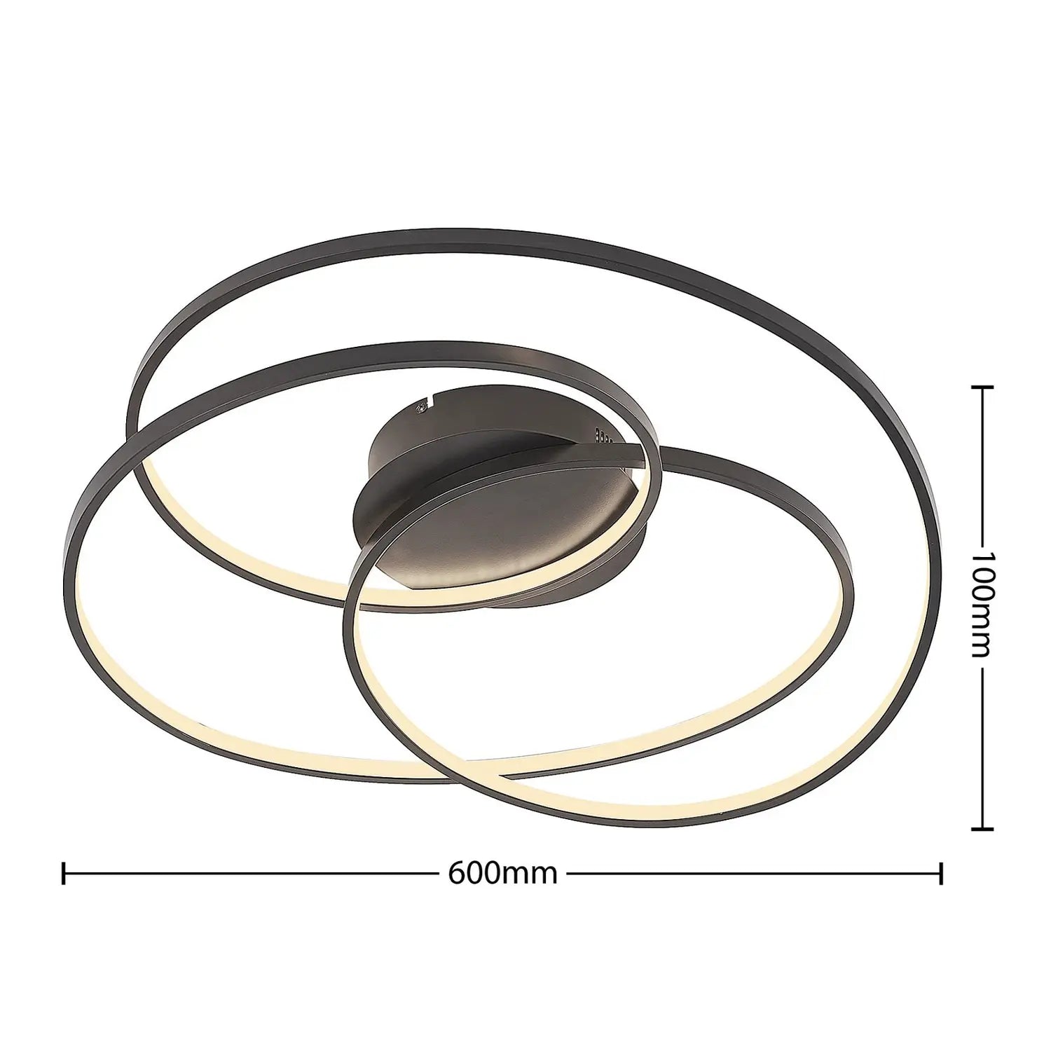 B-Ware Lindby Kateryna Led Deckenlampe Deckenlampe Lampe Leuchte 36 W Schwarz ø 60 Cm