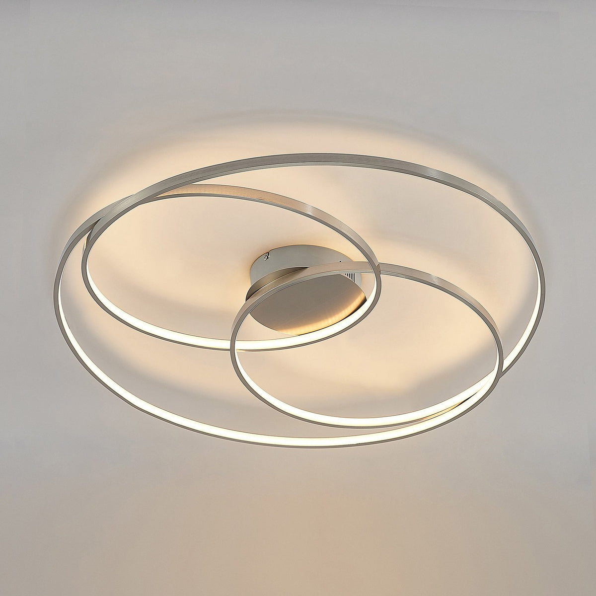 Lindby Kateryna LED-Deckenlampe Deckenlampe Deckenlicht Wohnzimmerlampe nickel - 4251911707359
