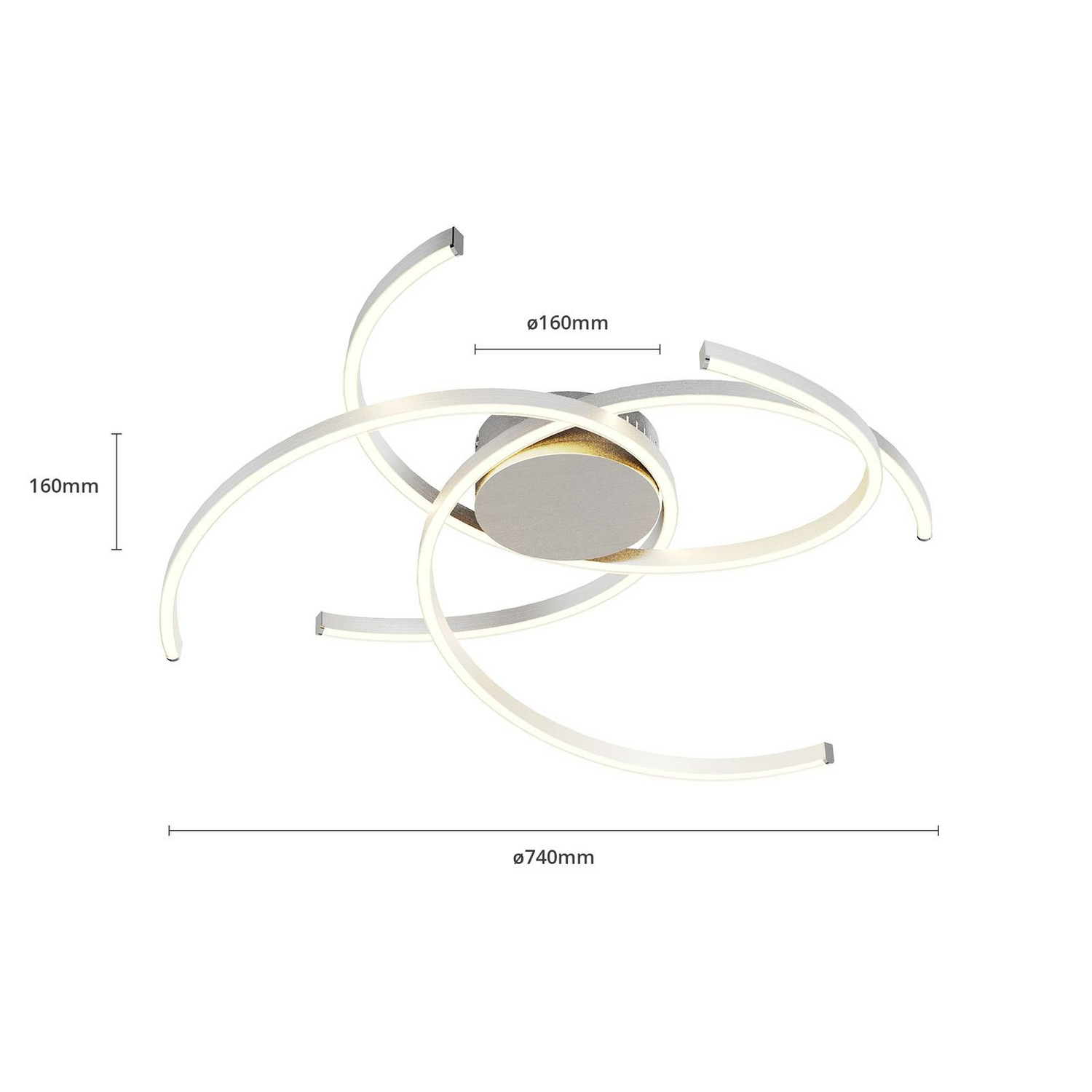 B-Ware Lindby Deckenleuchte Lampe Led Katris Alu Dimmbar Eisen Aluminium Kunststoff - 4251096563863