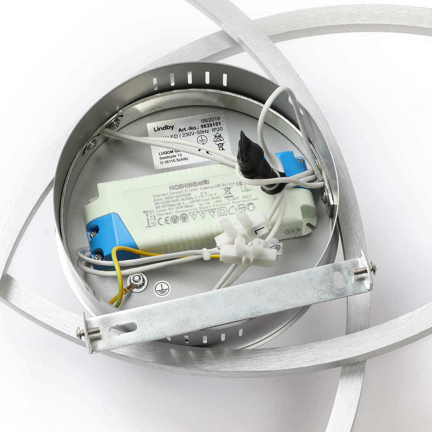 B-Ware Lindby Deckenleuchte Lampe Led Katris Alu Dimmbar Eisen Aluminium Kunststoff - 4251096563863
