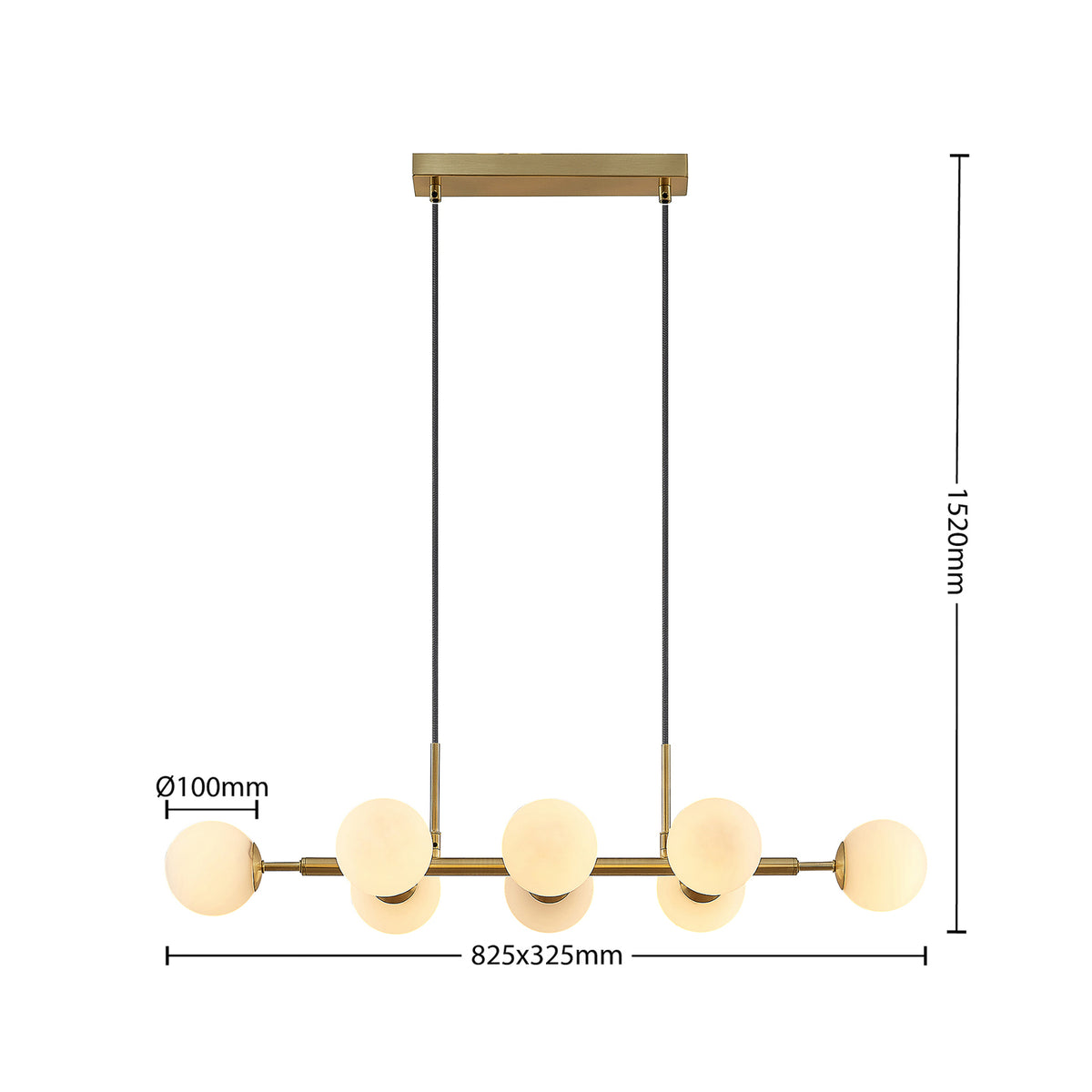 Lindby Kiamo Hängeleuchte Pendelleuchte Deckenlampe Leuchte Glasschirme opal838 - 4251911736328