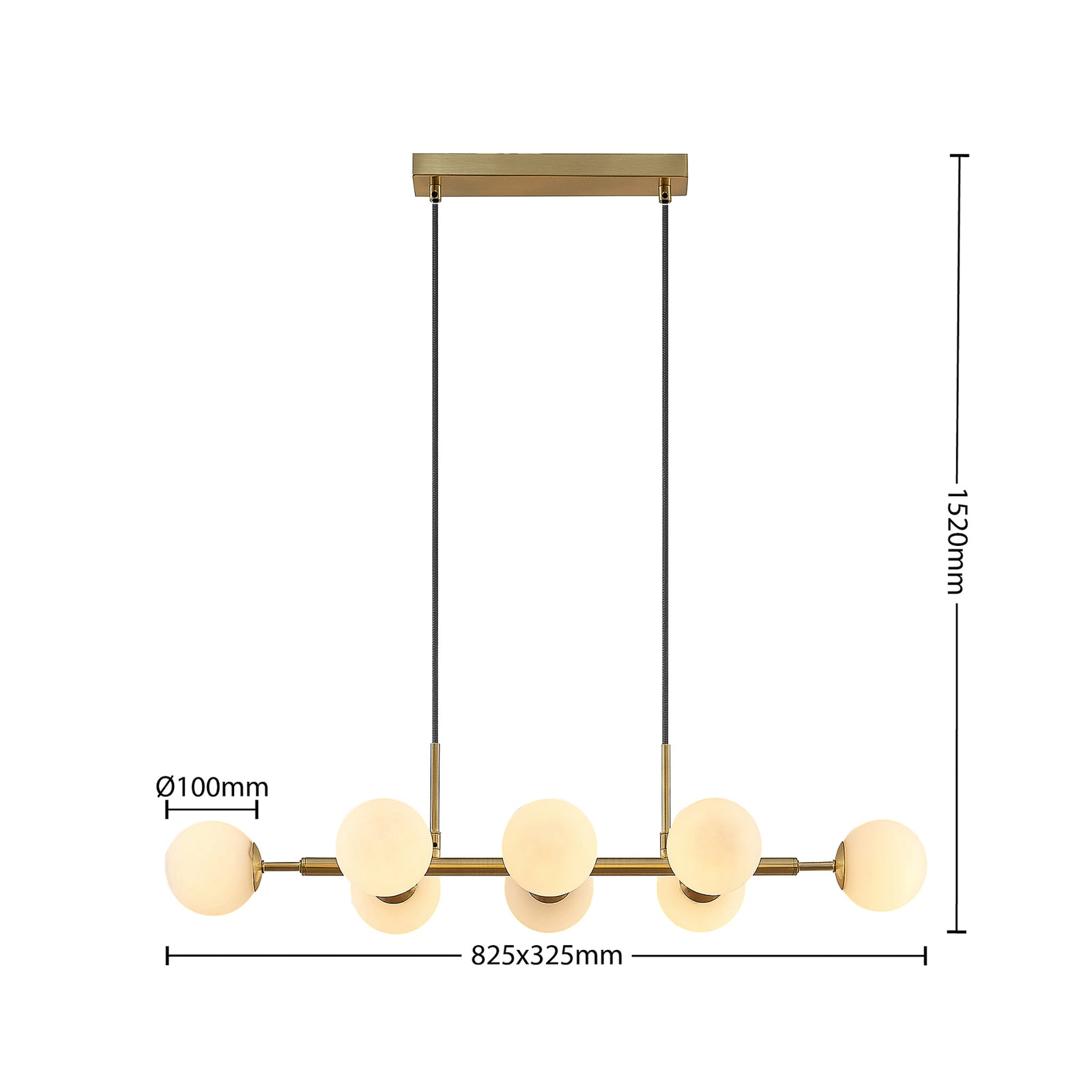Lindby Kiamo Hängeleuchte Pendelleuchte Deckenlampe Leuchte Glasschirme opal838 - 4251911736328