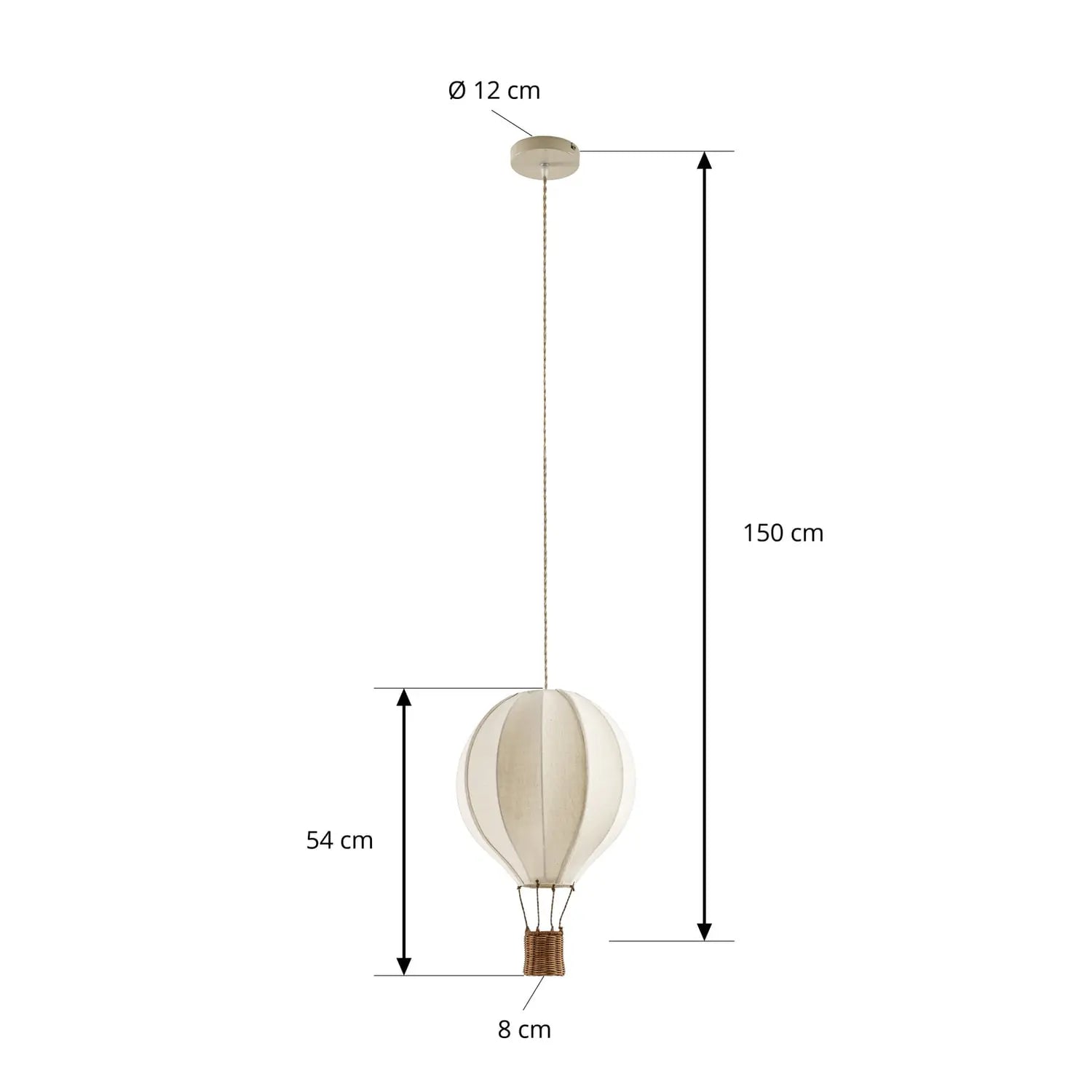 B-Ware Lindby Hängeleuchte Pendelleuchte Kinderzimmer Aeris Textil Rattan Beige - 4255830911323