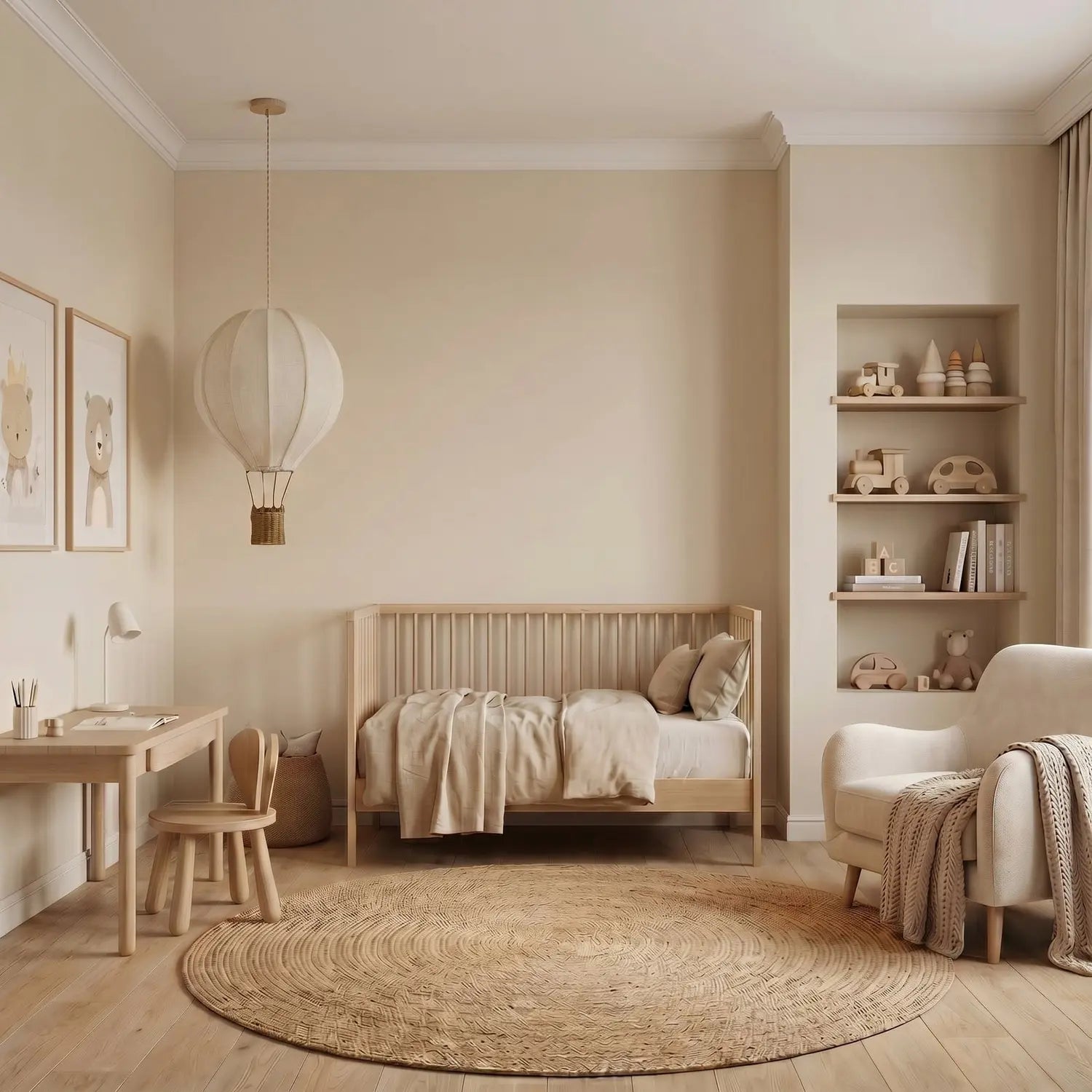B-Ware Lindby Hängeleuchte Pendelleuchte Kinderzimmer Aeris Textil Rattan Beige - 4255830911323
