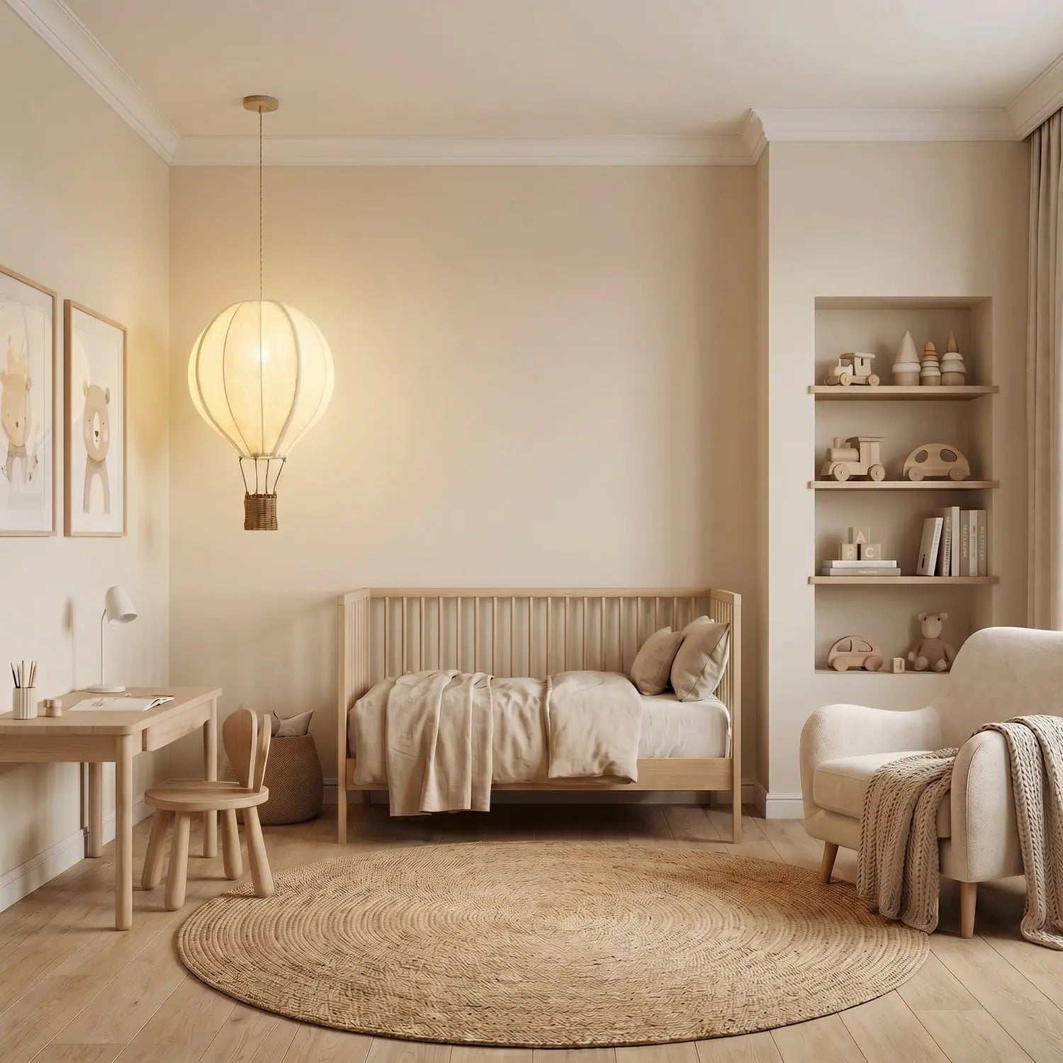 B-Ware Lindby Hängeleuchte Pendelleuchte Kinderzimmer Aeris Textil Rattan Beige - 4255830911323