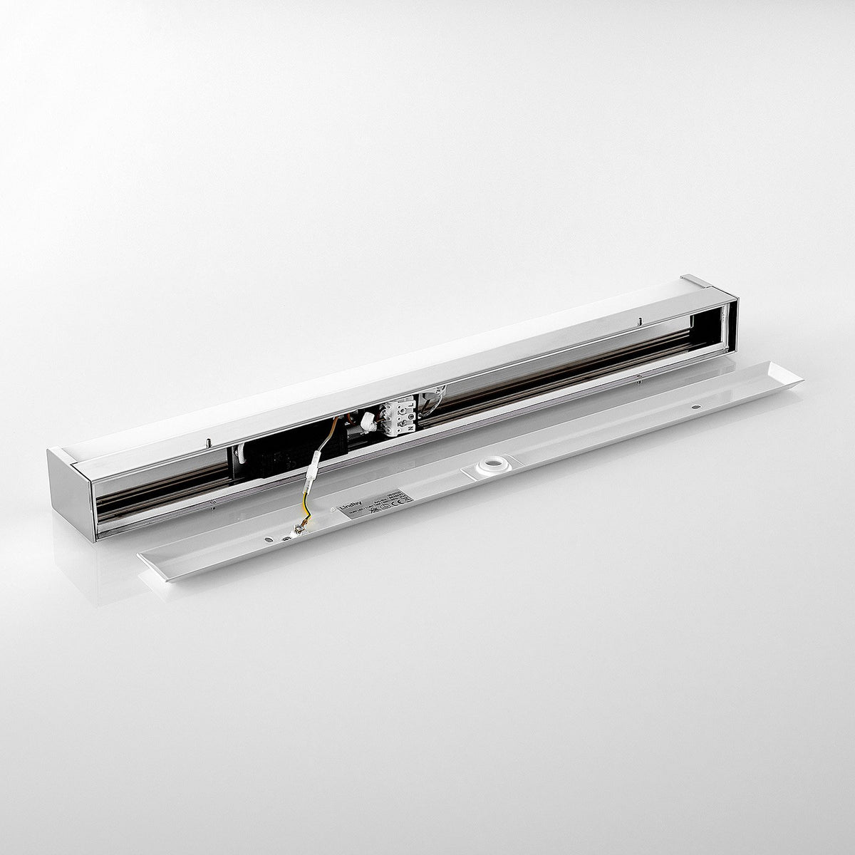 Lindby Klea LED-Badezimmerleuchte 60 cm weiß Chrom Spiegelleuchte Badlampe Lampe - 4251096580501