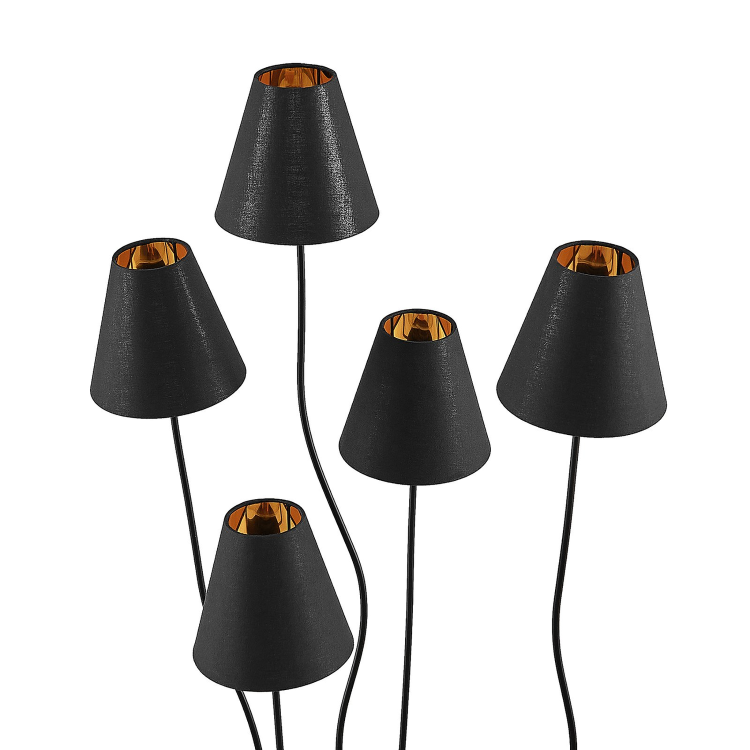 B-Ware Lindby Komalie Stehleuchte Lampe Wohnzimmer Beleuchtung Fünfflammig Schwarz978 - 4251911705843