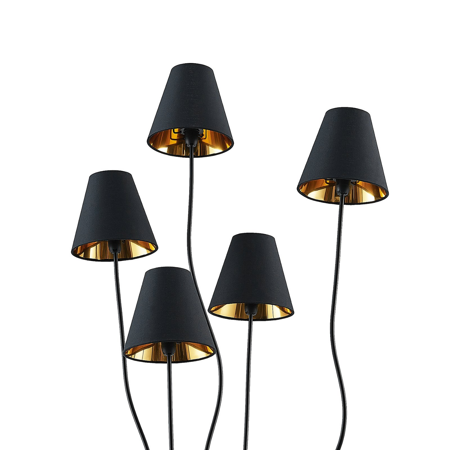 B-Ware Lindby Komalie Stehleuchte Lampe Wohnzimmer Beleuchtung Fünfflammig Schwarz978 - 4251911705843