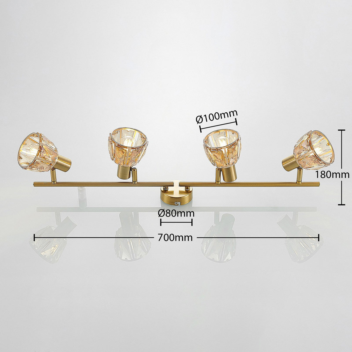 Lindby Kosta Deckenlampe Deckenlicht Lampe Leuchte Licht vierflammig E14 mess168 - 4251096570281