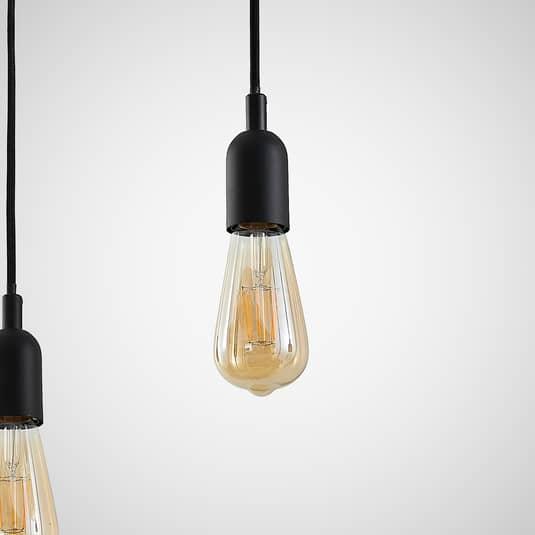 B-Ware Lindby Kravos Hängelampe Hängeleuchte Pendelleuchte Deckenlampe Leuchte Schwarz  - 4251096585513