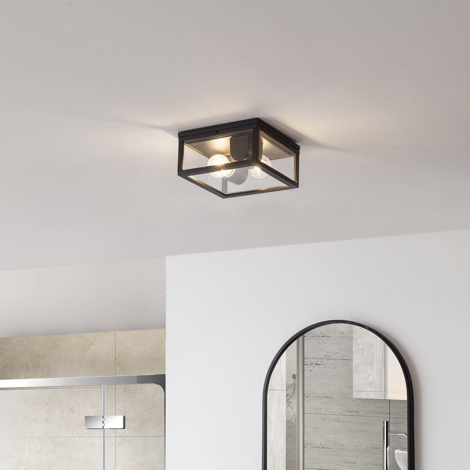 B-Ware Lindby Kremena Außen Deckenleuchte Deckenlampe Deckenlicht Leuchte Lampe Schwarz - 4251911772227