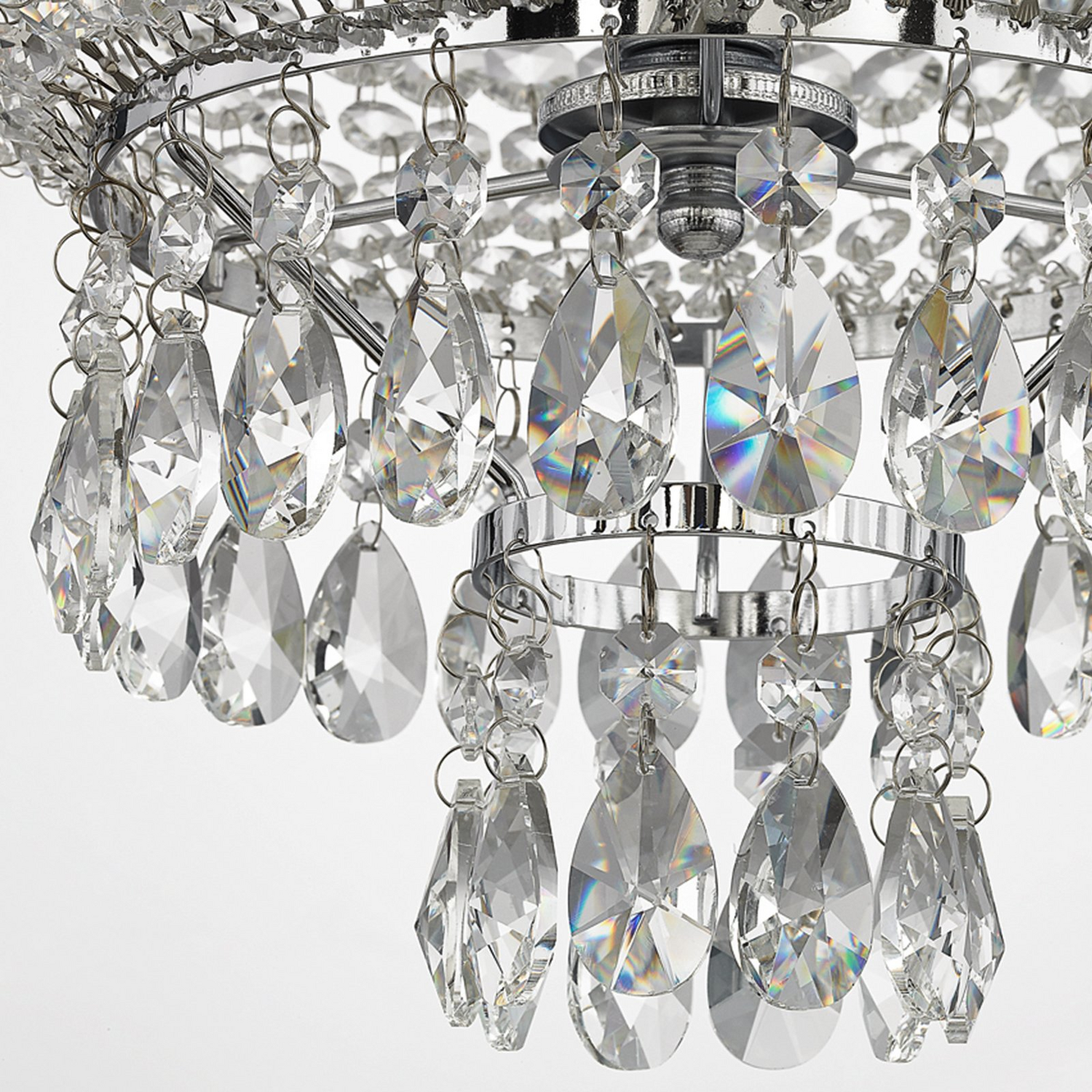 Lindby Kristall Pendelleuchte Casparia Kronleuchter Deckenlampe Lampe E14 Chrom B-Ware - 4251096509366