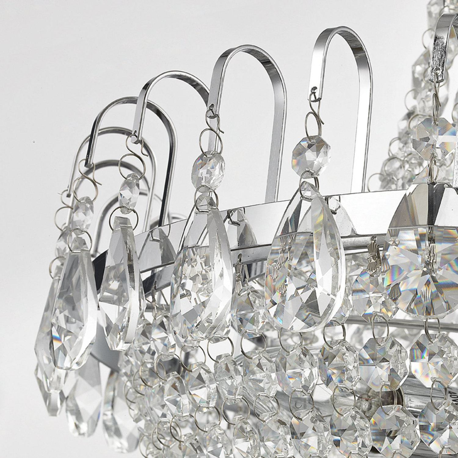 Lindby Kristall Pendelleuchte Casparia Kronleuchter Deckenlampe Lampe E14 Chrom B-Ware - 4251096509366