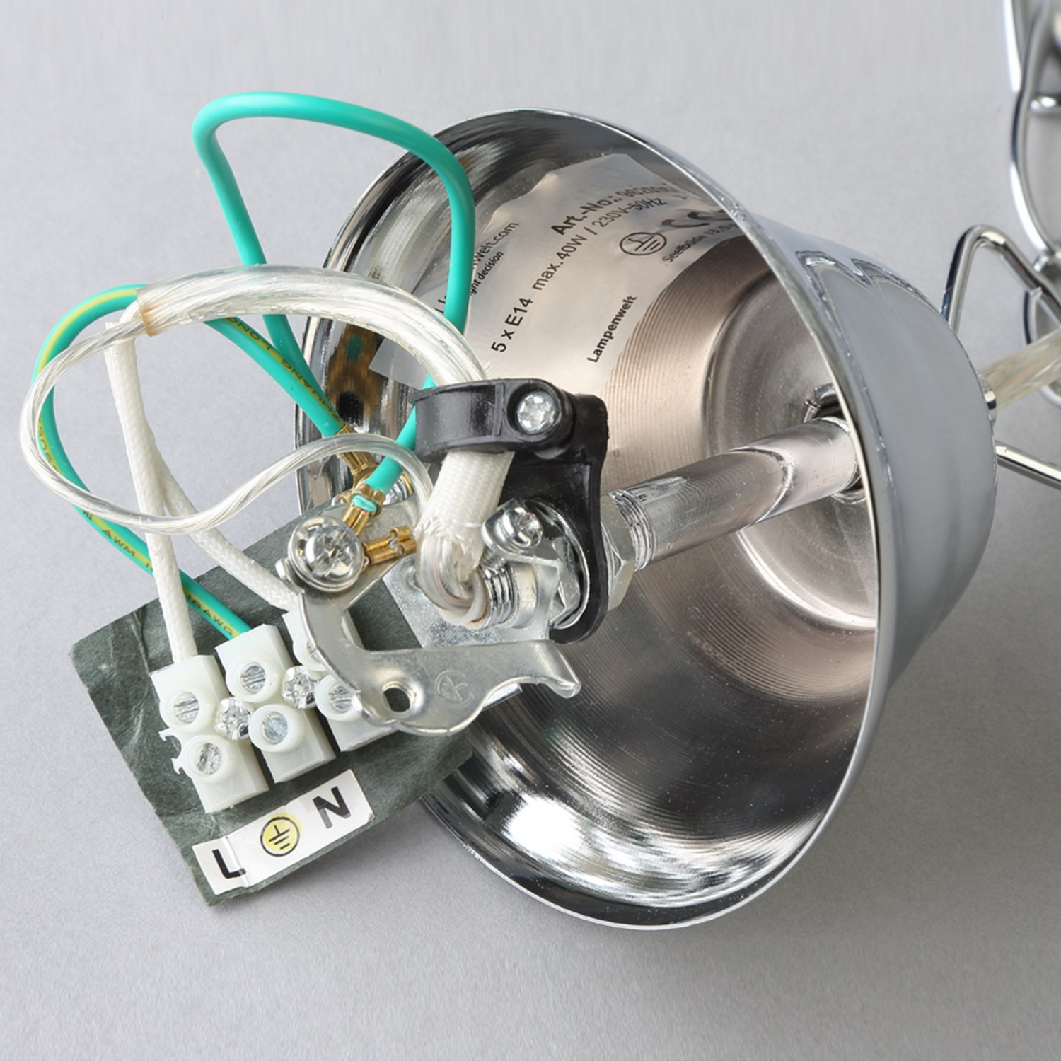 B-Ware Lindby Kristall Pendelleuchte Casparia Kronleuchter Deckenlampe Lampe E14 Chrom - 4251096509366